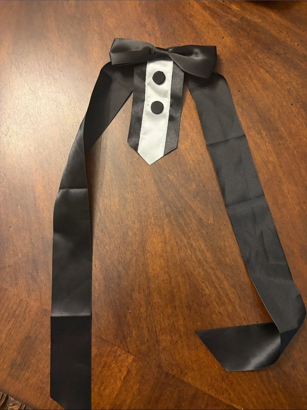 Formal Black and White Dog Tuxedo Vest Harness